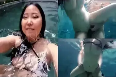 MsBreewc Ngewe Ganas di Kolam Renang Villa